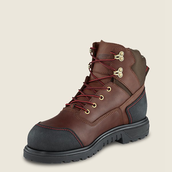 Red Wing Iş Botu Erkek - Brnr Xp - 6-Inch Waterproof Soft Toe - Kahverengi/Siyah - 49XKTJQCP